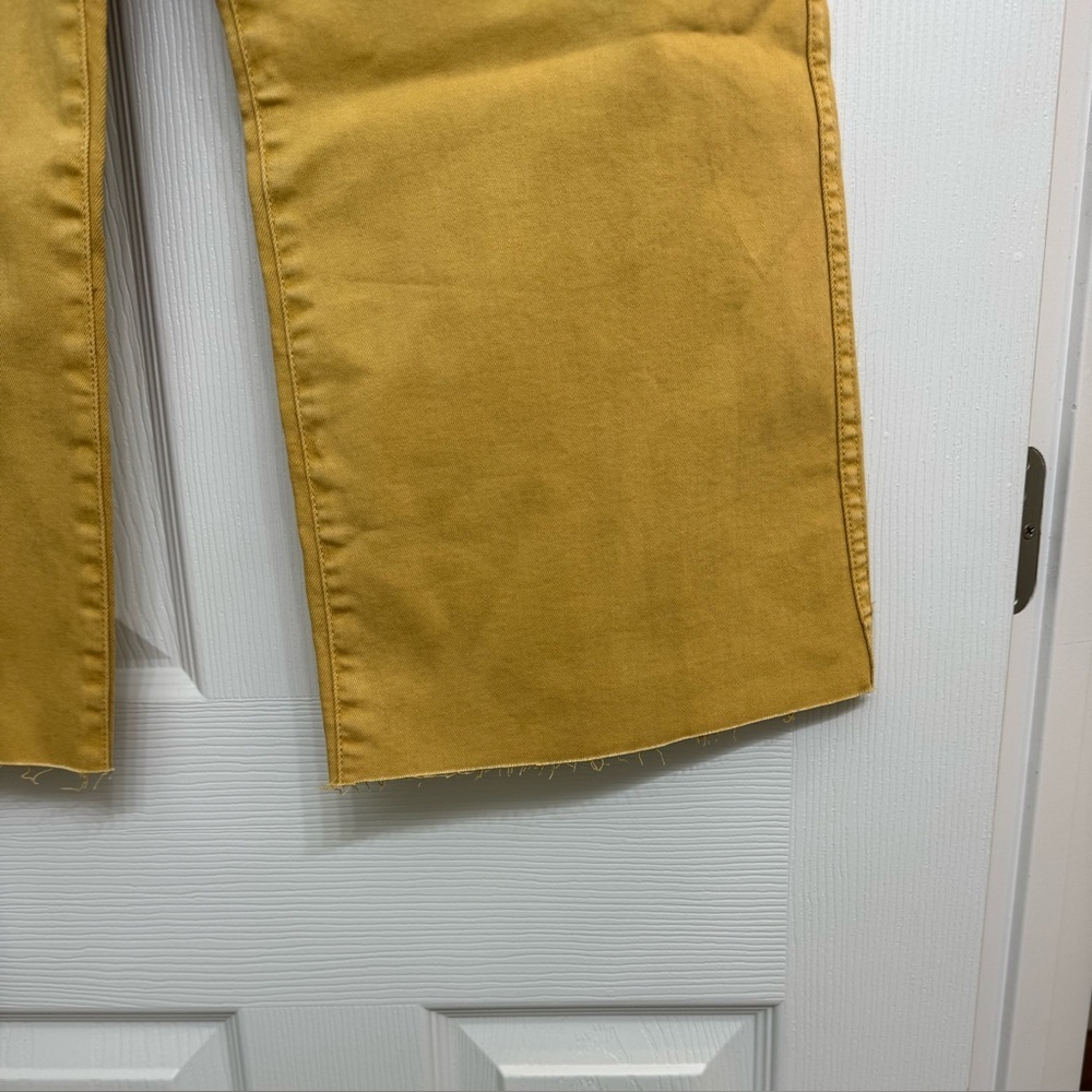 Kut Gwen High Rise Wide Leg Yellow Jeans Size 4 - Picture 8 of 8